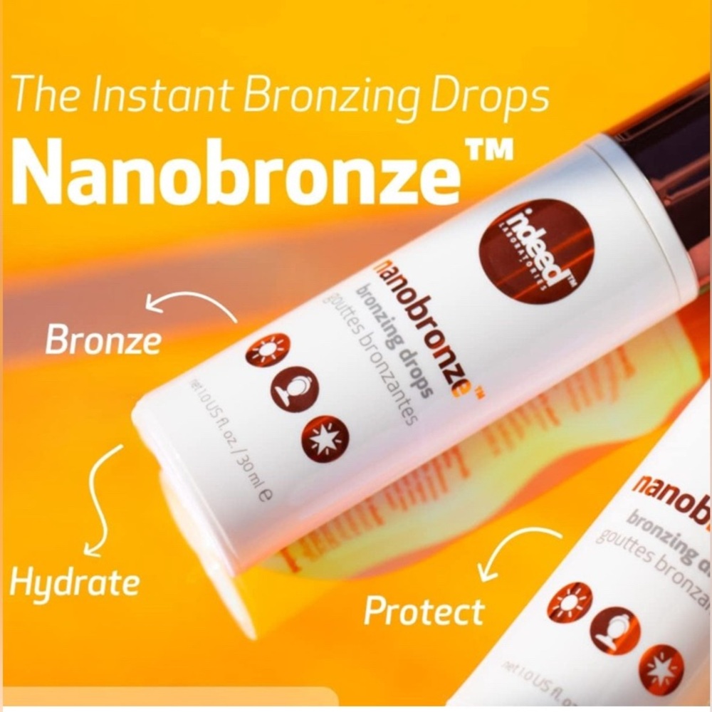 NWT Indeed Nanobronze Bronzing Drops featuring cocoa extract 1 ounce bottle - Picture 4 of 7